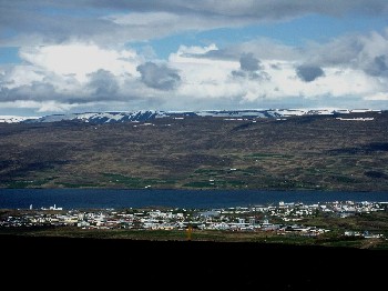 SoFi-Beobachtungsort oberhalb von Akureyri