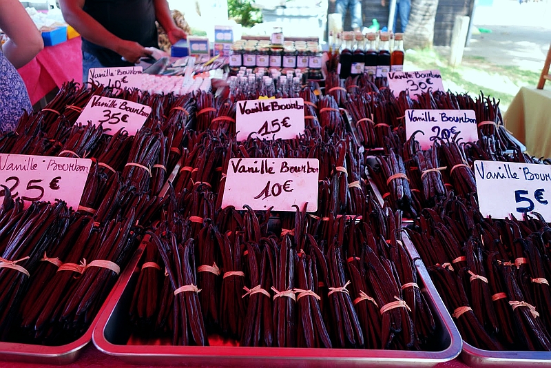 Vanille  auf dem Markt von St. Pierre