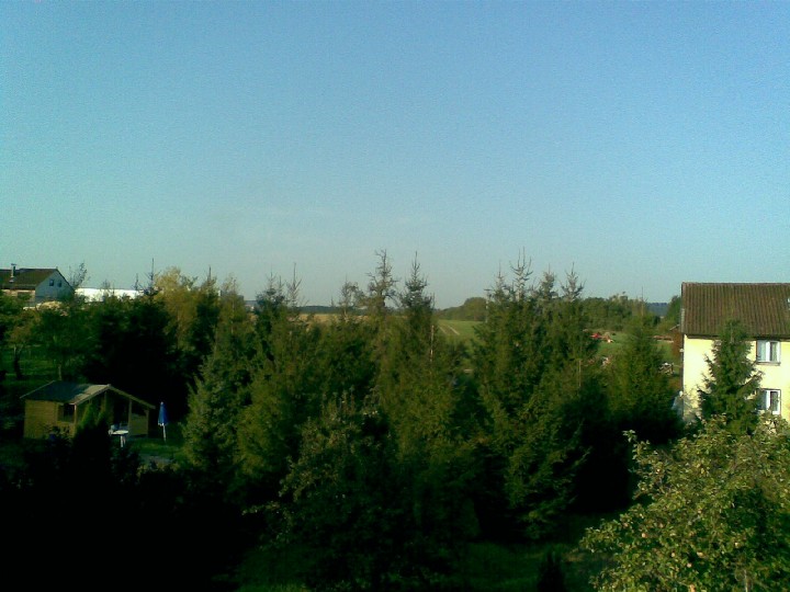 Sonntag, am Morgen: ein letzter Blick aus dem Hotelfenster in Deißlingen